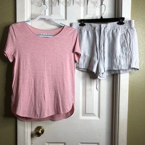 Lou & Grey Summer Shorts & Loft Top - 2 pc bundle